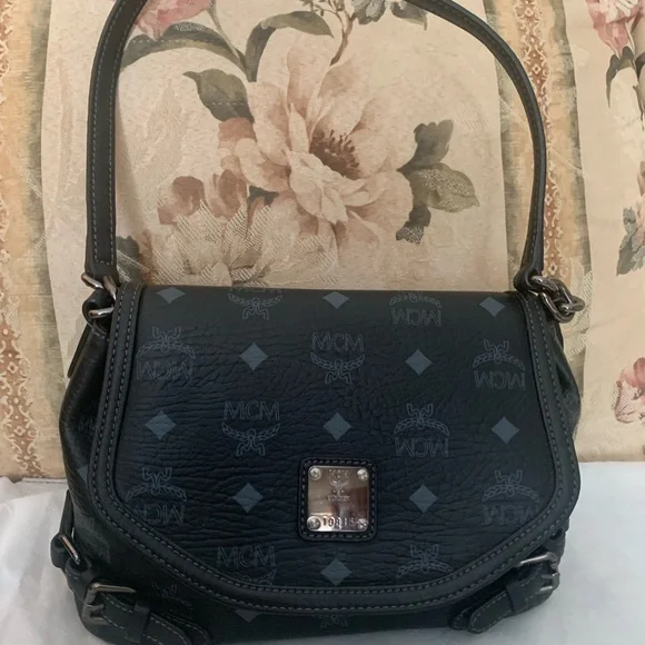 MCM Black Crossbody Bag with Monogram - Picture 9 of 16